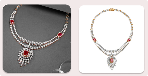 Bridal Diamond Necklace at Rs 50000 | Jaipur | ID: 15998931062