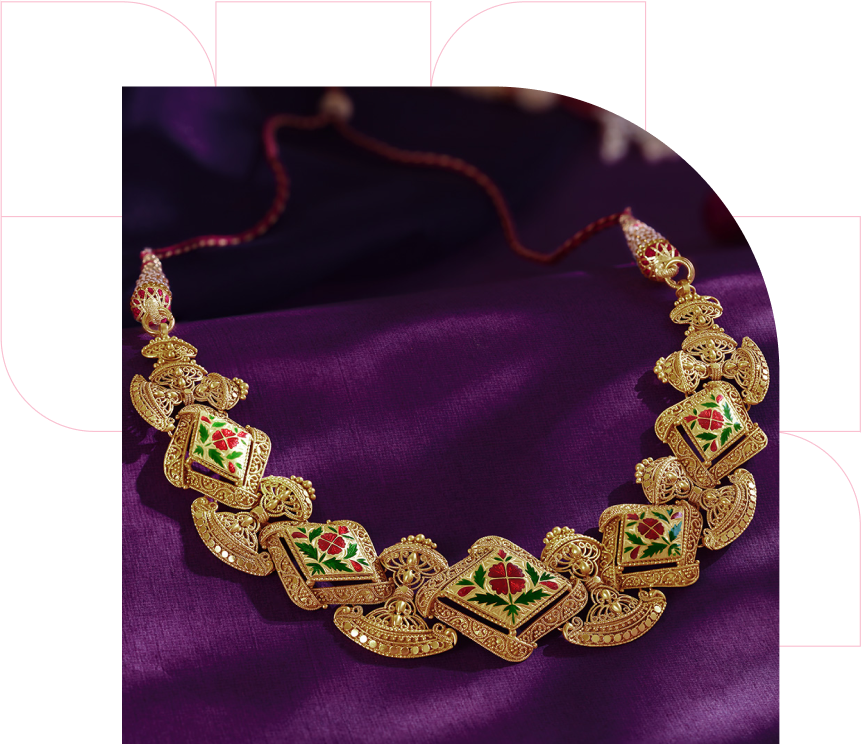 Meenakari Enamel Gold Set