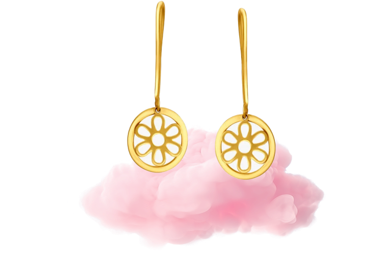 gold newborn earrings