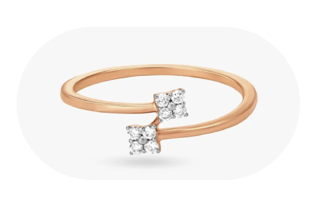 dainty charm diamond ring