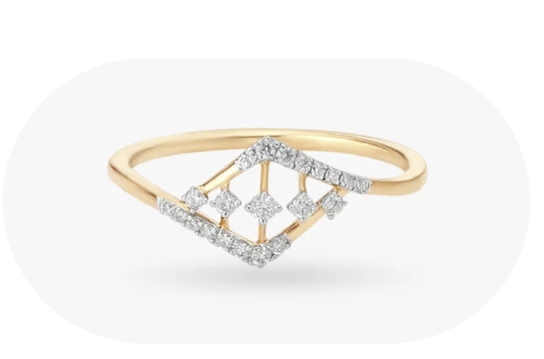 dainty shimmer diamond ring