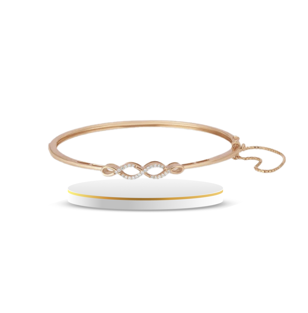 infinity diamond bangle