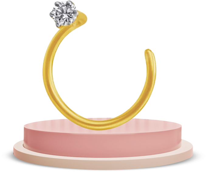 precious prong-set diamond nose pin