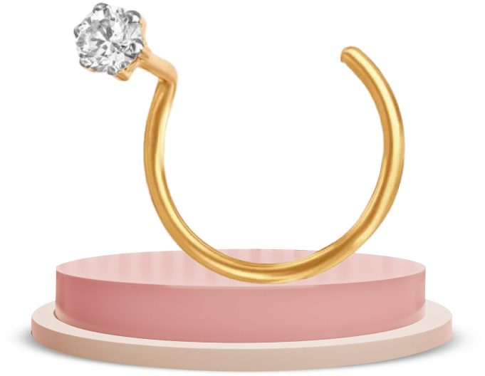 sleek stunning diamond nose pin