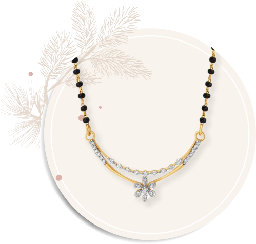 Charming Floral Diamond Mangalsutra