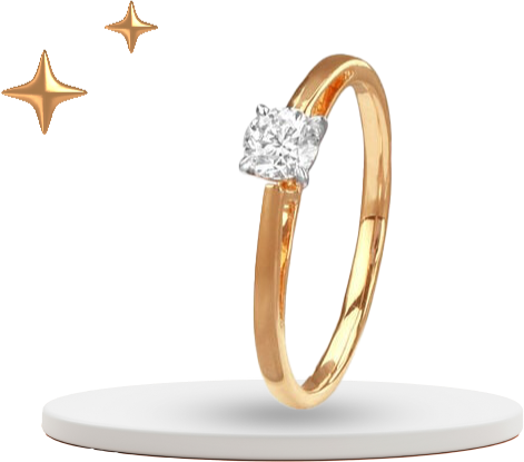 Forever Gleam Diamond Solitaire Finger Ring