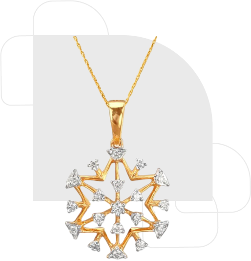 Starburst Blossom Diamond Pendant