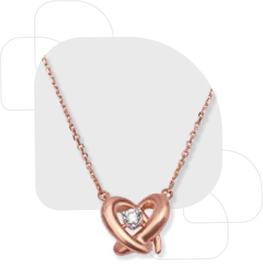 dainty heart diamond necklace