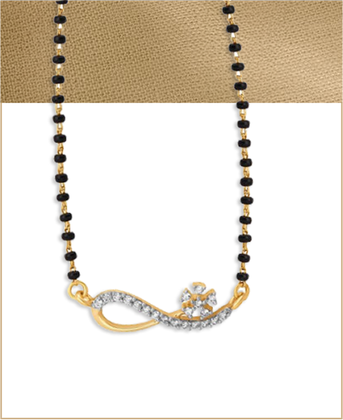 Infinity Floral Diamond Mangalsutra