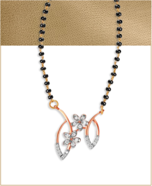 Leafy Sparkle Diamond Mangalsutra