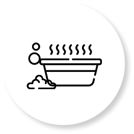 soap and warm water soak
